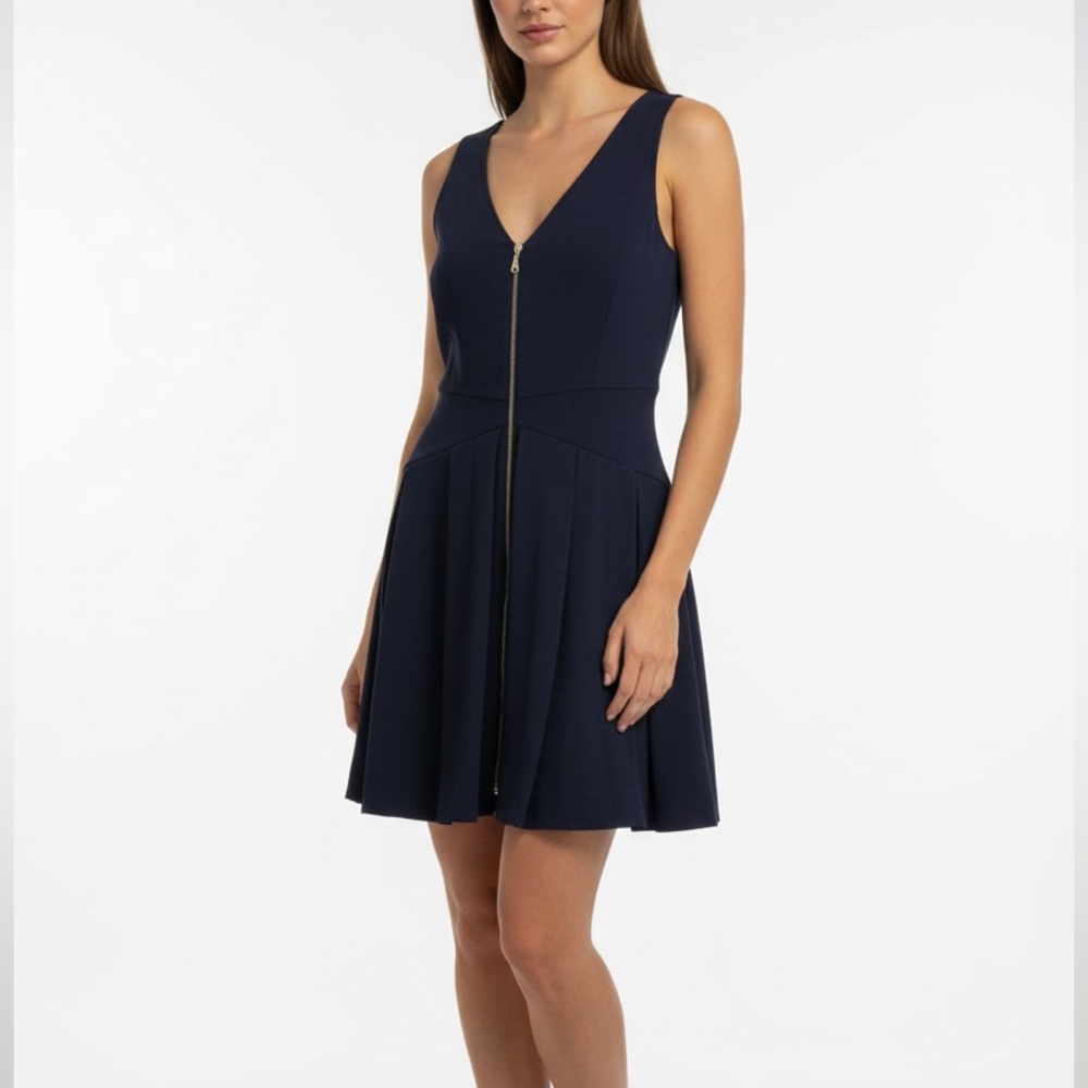 🆕 Rebecca Minkoff Navy Sleeveless Zip Dress, New with Tags, 10